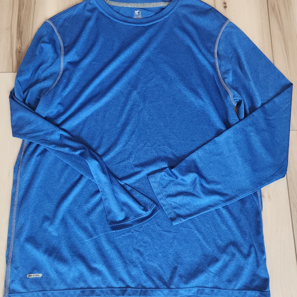 STARTER Men's Blue Long Sleeve Tee
